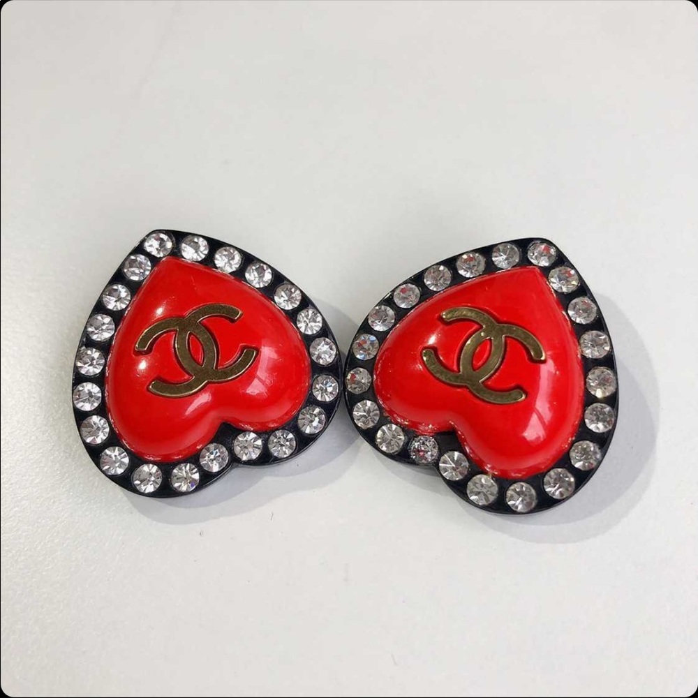 Chanel 1995 SS Heart crystal earrings - Picture 8 of 14